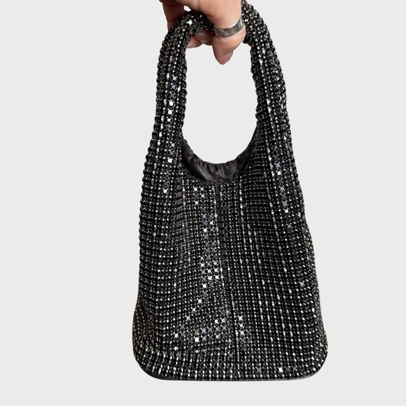 Billini Tamara Handbag in black diamante Glam Goth Formal Wedding New Years Eve - Picture 3 of 8